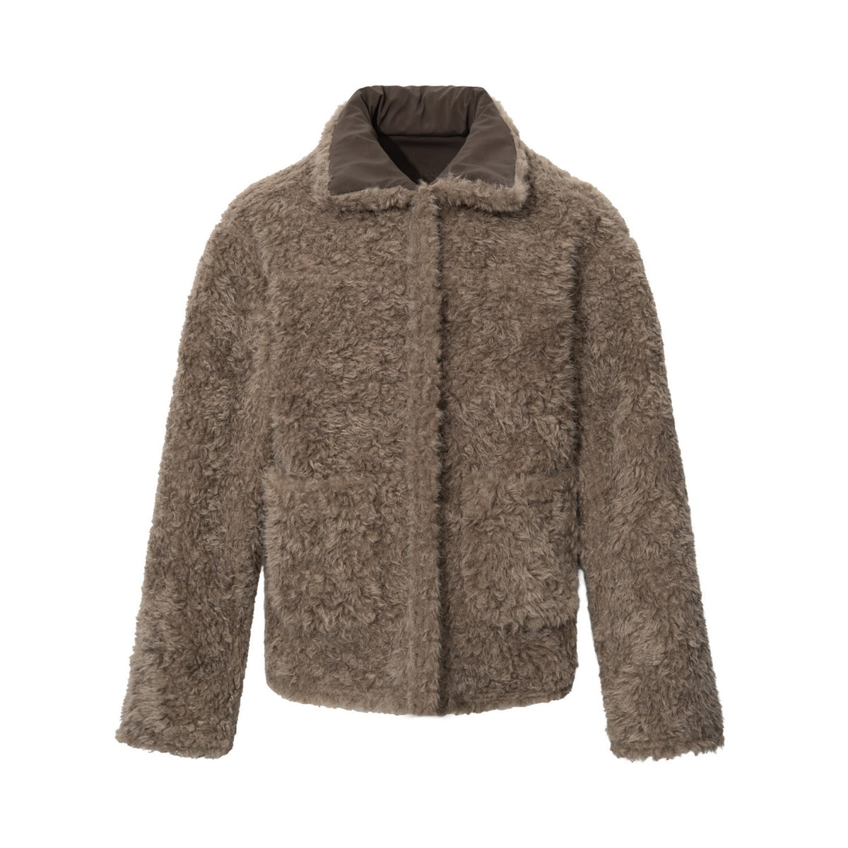 Reversible Teddy Fleece & Suede Jacket – Men's Relaxed Fit Winter Coat