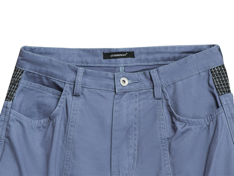 Men's Wide-Leg Cargo Pants with Multi-Pocket Utility Design