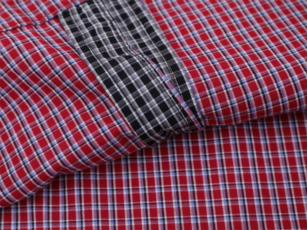 Men's Plaid Long Sleeve Oversized Button-Down Shirt with Drawstring Hem