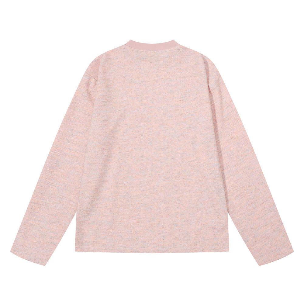 Graphic Oversized Long Sleeve T-Shirt – Cute Bear & Doodle Print