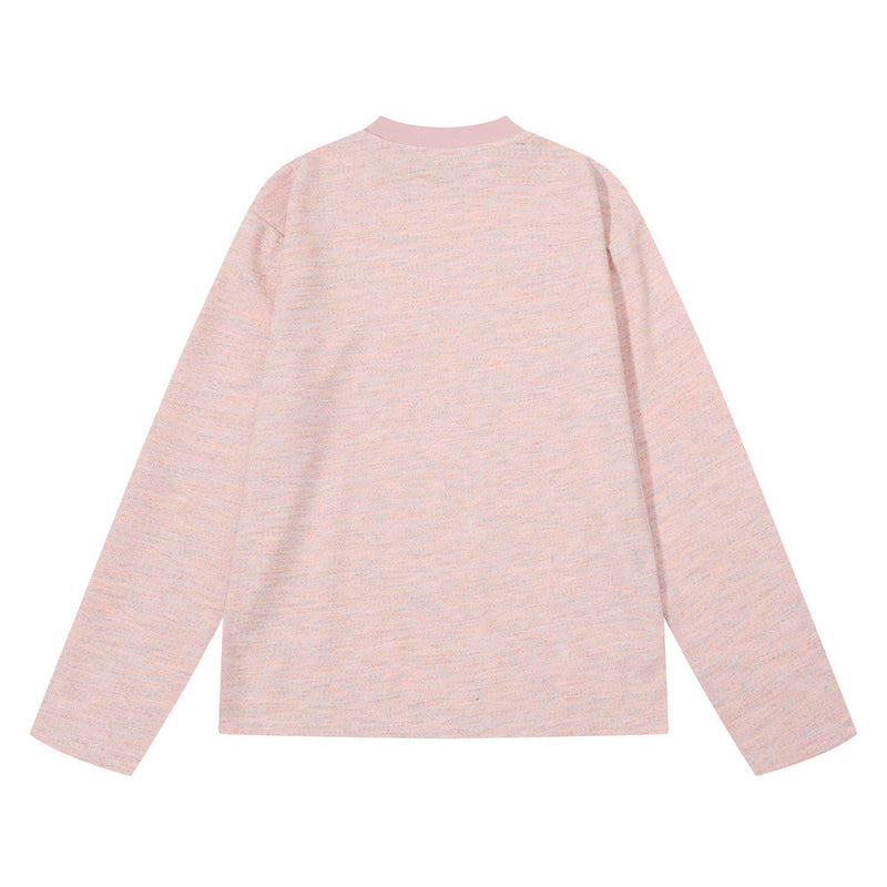 Graphic Oversized Long Sleeve T-Shirt – Cute Bear & Doodle Print