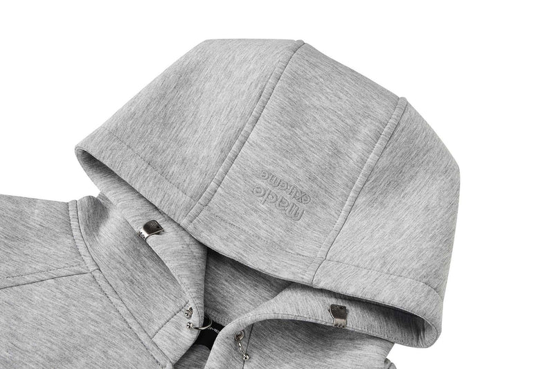 Gilet sweat à capuche sans manches zippé avec détails rivetés