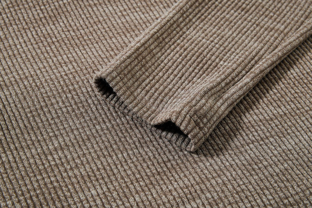 Men's Waffle Knit Henley Long Sleeve Shirt – Relaxed Fit Vintage Tee