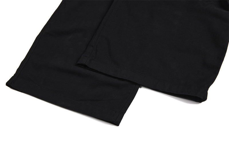 Black Cargo Pants Men – Wide Leg Double-Breasted High-Street Trousers