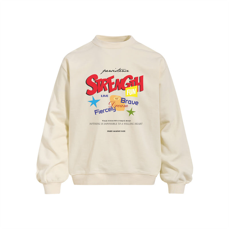 Oversized Graphic Crewneck Sweatshirt – Bold Letter Print