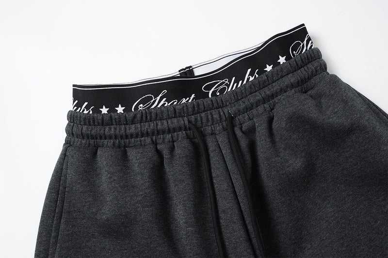 Wide-Leg Baggy Sweatpants with Fashionclub Script Print & Double-Waistband