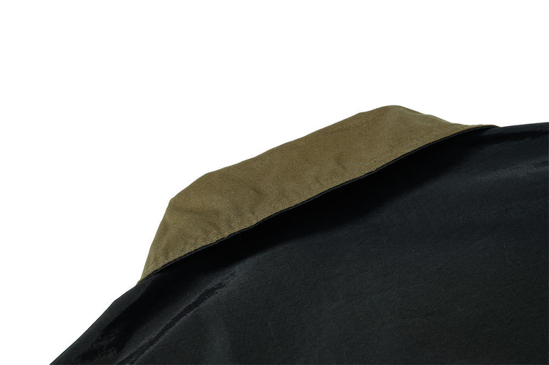 Reversible Oversized Bomber Jacket – Contrast Collar, Dual-Wear Workwear Style
