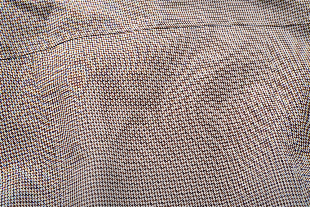 Veste oversize à col montant en pied-de-poule – Manteau streetwear à poches zippées multiples
