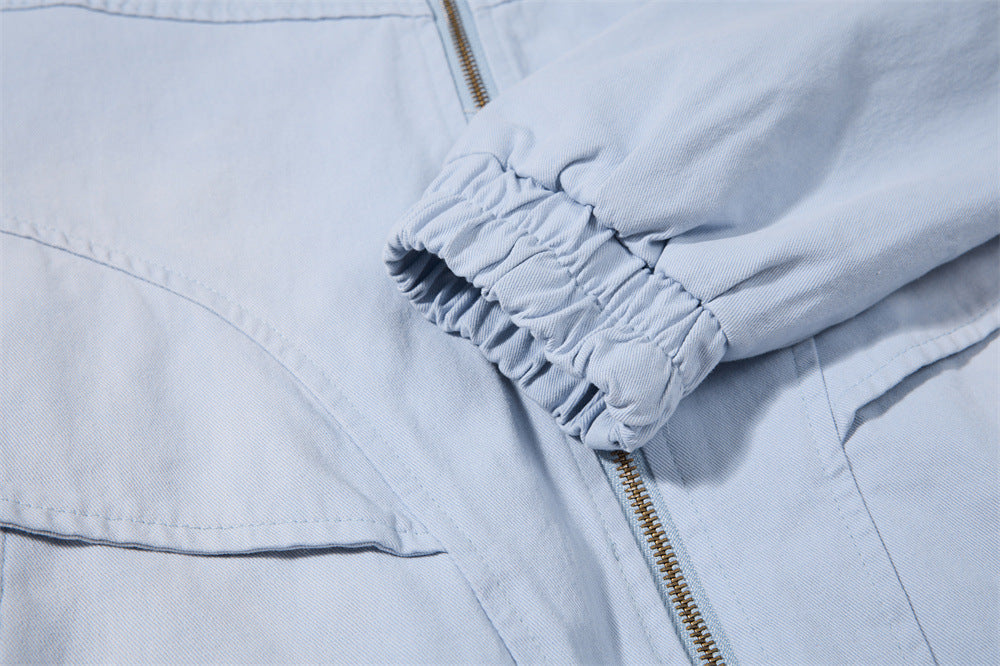Chaqueta workwear vintage americana de lona para hombre con cuello de pana