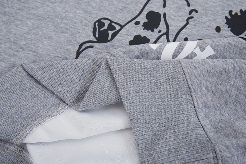 Raglan-Hoodie mit Leopardenprint, Dalmatiner-Grafik & rosa Herzen