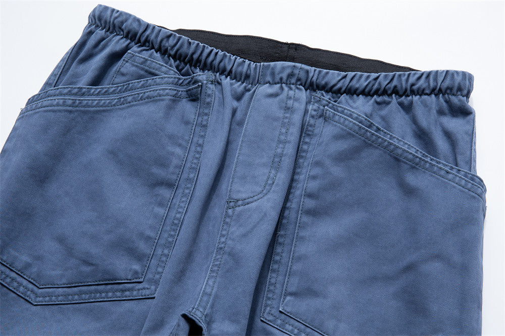 Cargo-Hose mit weitem Bein – Utility-Hose für Herren mit Kordelzug und doppelten Fronttaschen