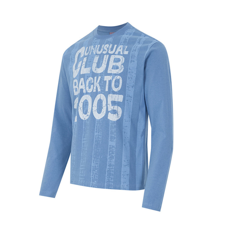 T-shirt manches longues graphique Unusual Club Back to 2005 – Coupe décontractée à col rond