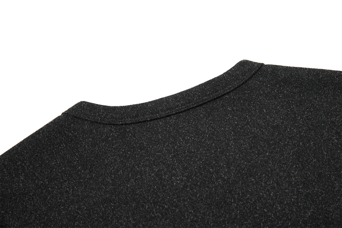 Men's Long-Sleeve Henley T-Shirt – Vintage American Style, Relaxed Fit