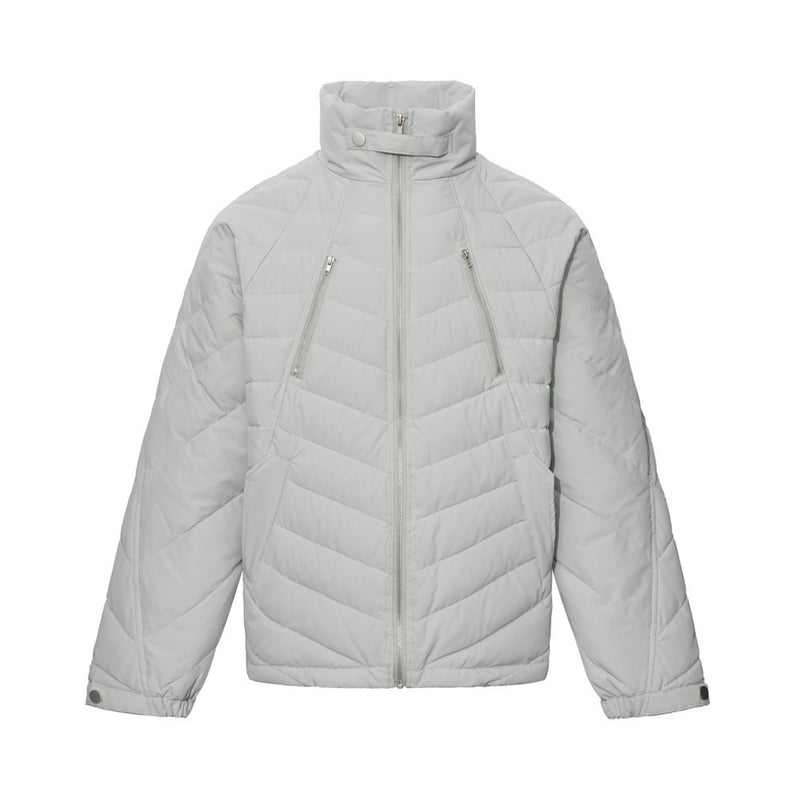 Herren-Pufferjacke mit lockerer Passform und Steppmuster – Stehkragen