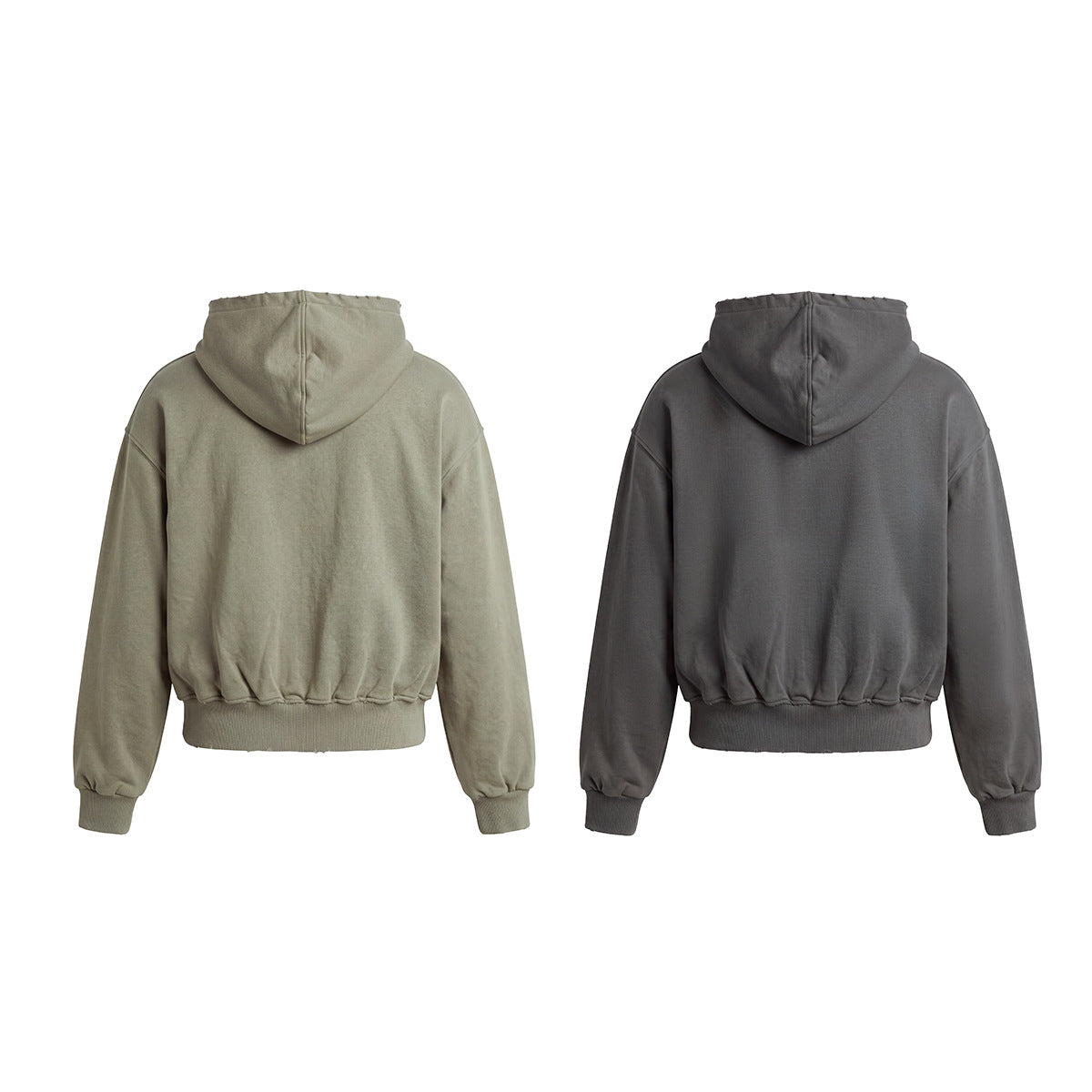 Spectravision Graphic Zip-Up Hoodie – Washed Oversized Heavy Fleece