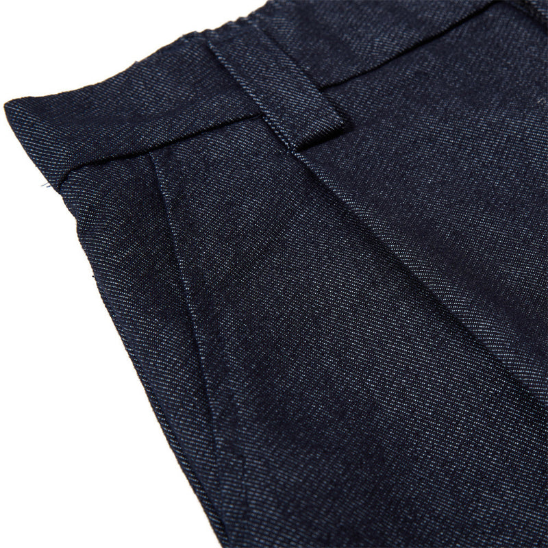 Wide-Leg Pleated Cropped Shorts with Belt – Men's Relaxed Fit