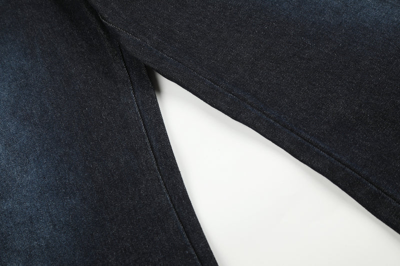 Jean baggy délavé clair – Denim à jambes larges avec imprimé Union Jack