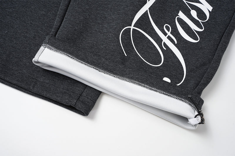 Wide-Leg Baggy Sweatpants with Fashionclub Script Print & Double-Waistband