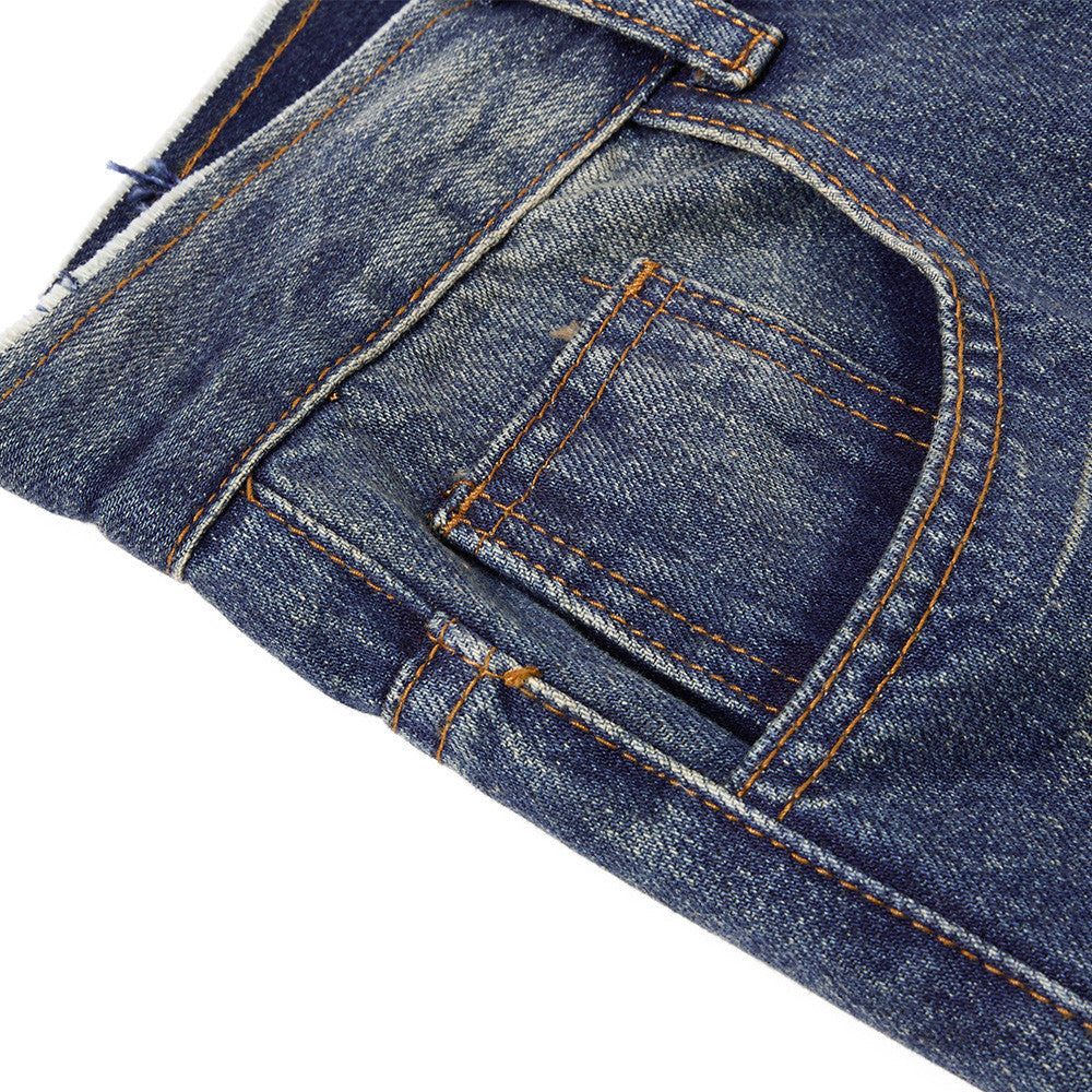 Vaqueros acampanados de pierna ancha para hombre – Denim vintage lavado y desgastado