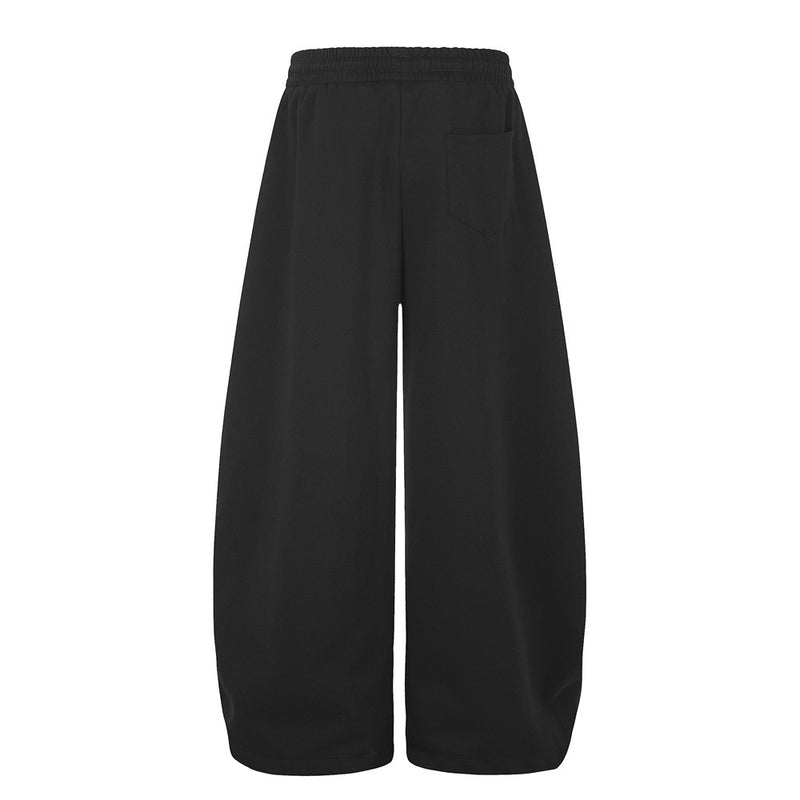 Pantalones de Chándal de Pierna Ancha con Texto de Strass – Corte Bombacho Extragrande con Cordón