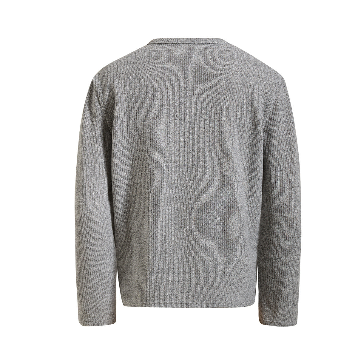 Men's Ribbed Henley Long-Sleeve Shirt – Vintage American Style