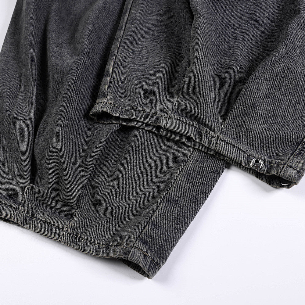 Wide-Leg Balloon Jeans – Acid-Washed Vintage Parachute Silhouette