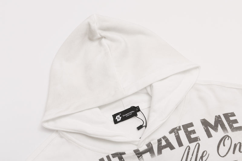 Washed Graphic Hoodie – 'Don't Hate Me It Turns Me On' Vintage Rock Print