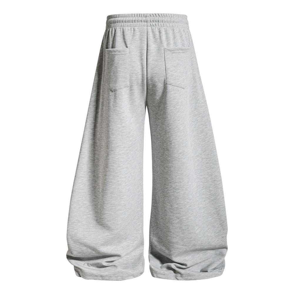 Oversized Zip-Up Hoodie Men – Rope Lace Detail Wide-Leg Sweatpants Set
