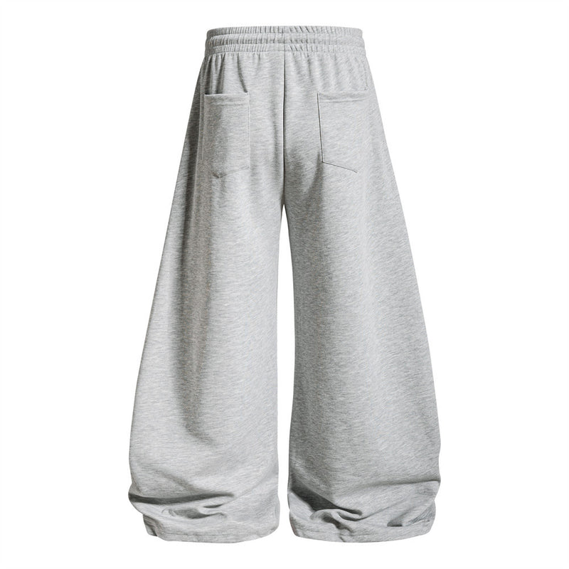 Oversized Zip-Up Hoodie Men – Rope Lace Detail Wide-Leg Sweatpants Set