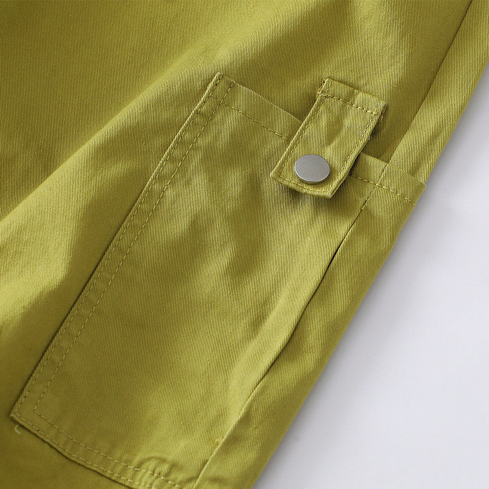 Men's Baggy Cargo Pants – Wide Leg Drawstring Parachute Trousers with