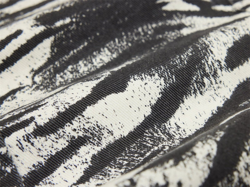 Zebra Print Wide-Leg Jeans – Men's Straight Fit Punk Street Style Denim Pants