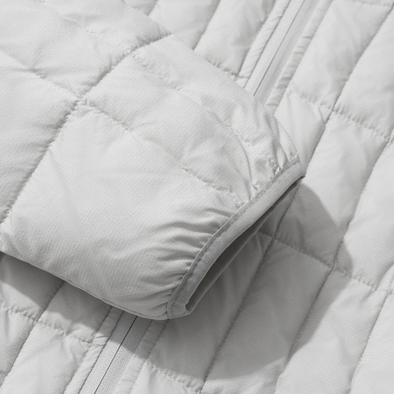 Men's Quilted Down Jacket Stand Collar Full-Zip Puffer Coat
