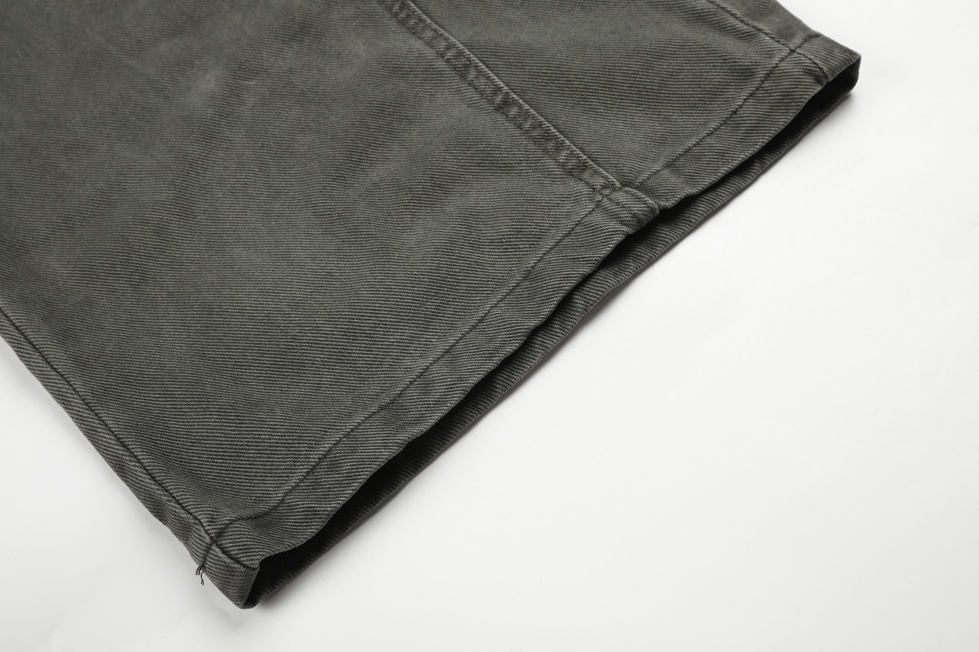 Wide-Leg Studded Denim Pants – Relaxed Fit Vintage American Street Style