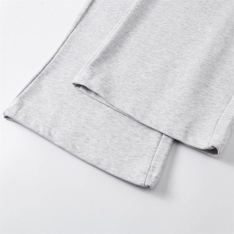 Sweatpants mit gotischem Kreuz-Print und weitem Bein – lockere Streetwear-Hose