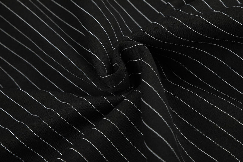 Pinstripe Zip-Up Hoodie – Oversized American Vintage Streetwear Jacket