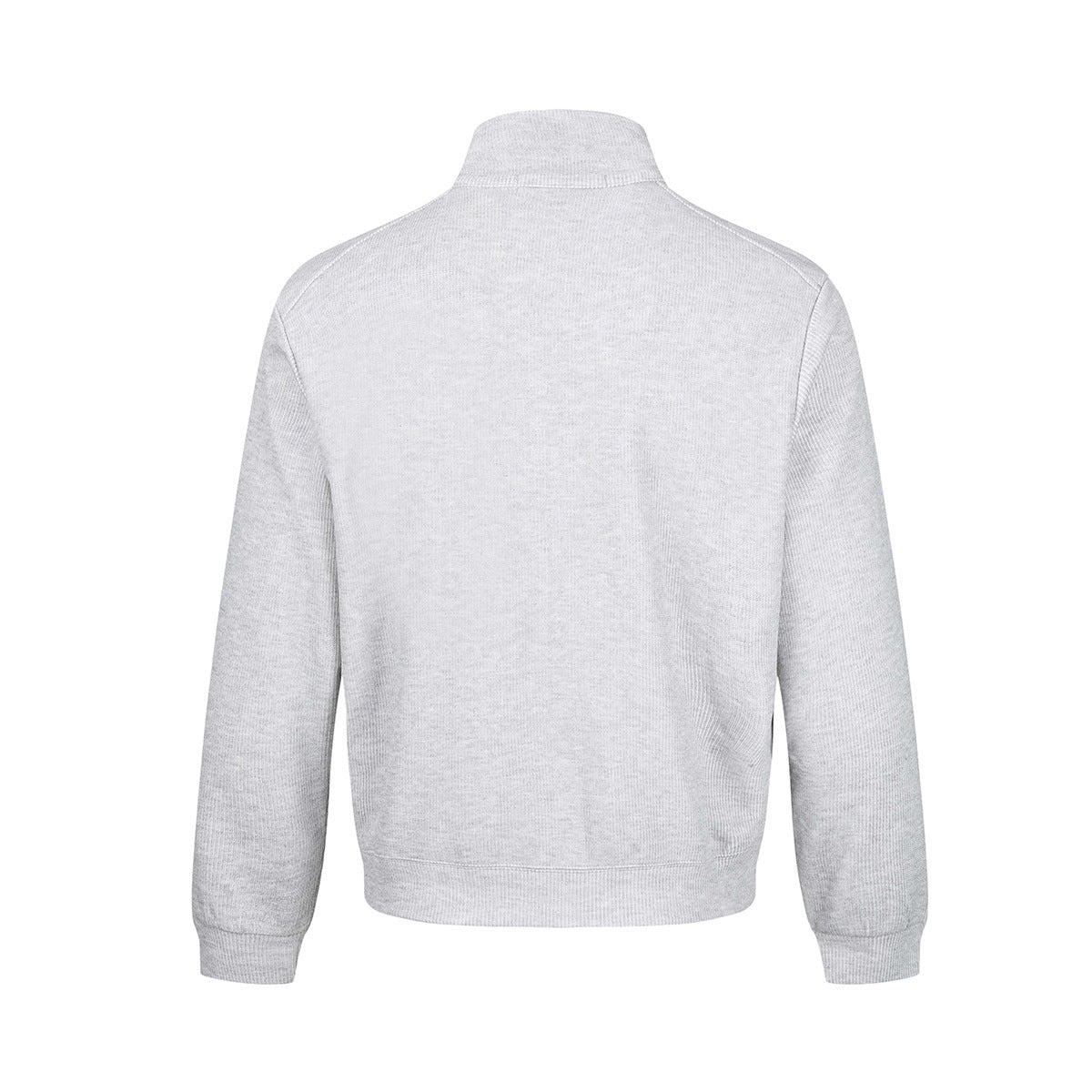 Veste homme côtelée zippée à col montant – Style sportswear vintage délavé