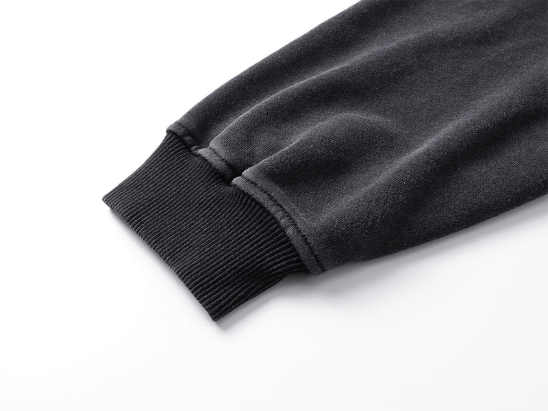 Veste à capuche zippée à multiples poches – Délavage acide vintage