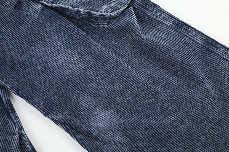 Herren-Cargohose aus Cord – Weites Bein, viele Taschen, Vintage-Washed-Look