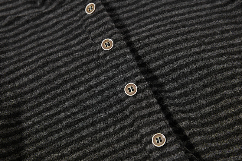 Striped Henley Hoodie – Men's Vintage-Inspired Pullover with Button Placket