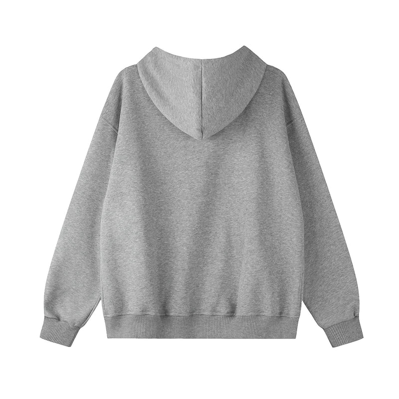 Sweat à capuche zippé à motif Ready To Joy – Streetwear américain rétro oversize