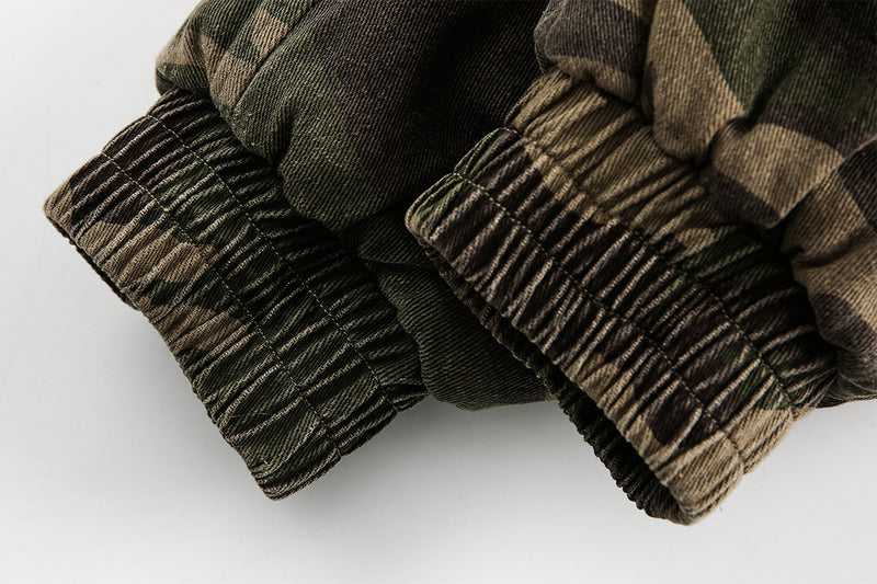 Blouson bomber homme camouflage doublé en fausse fourrure avec capuche