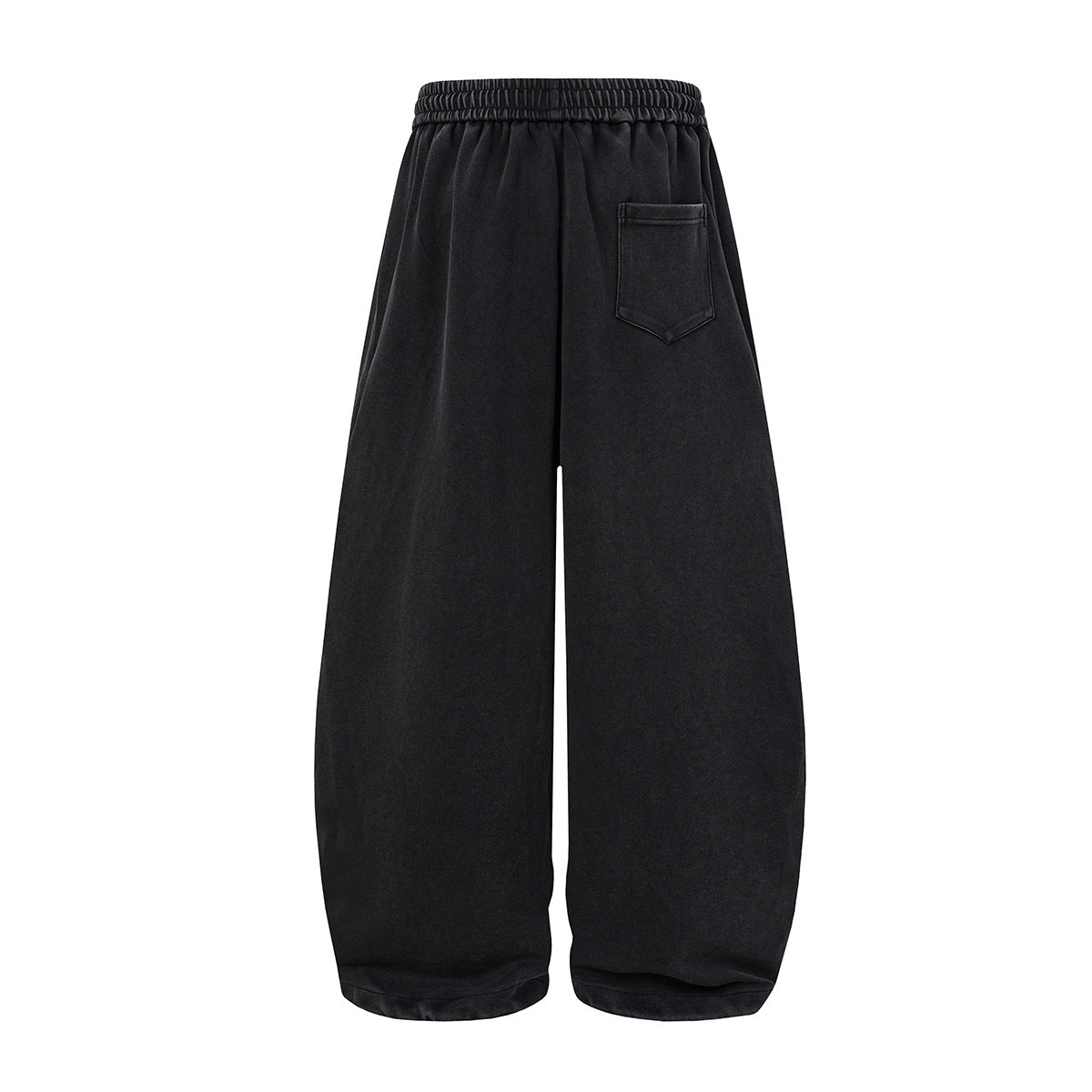 Wide-Leg Acid Wash Sweatpants – Oversized Balloon Fit with Drawstring Hem