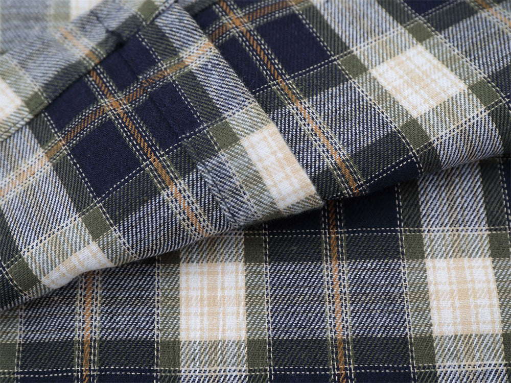 Plaid Flannel Shirt Men's Streetwear Checkerboard Graphic Print Oversized