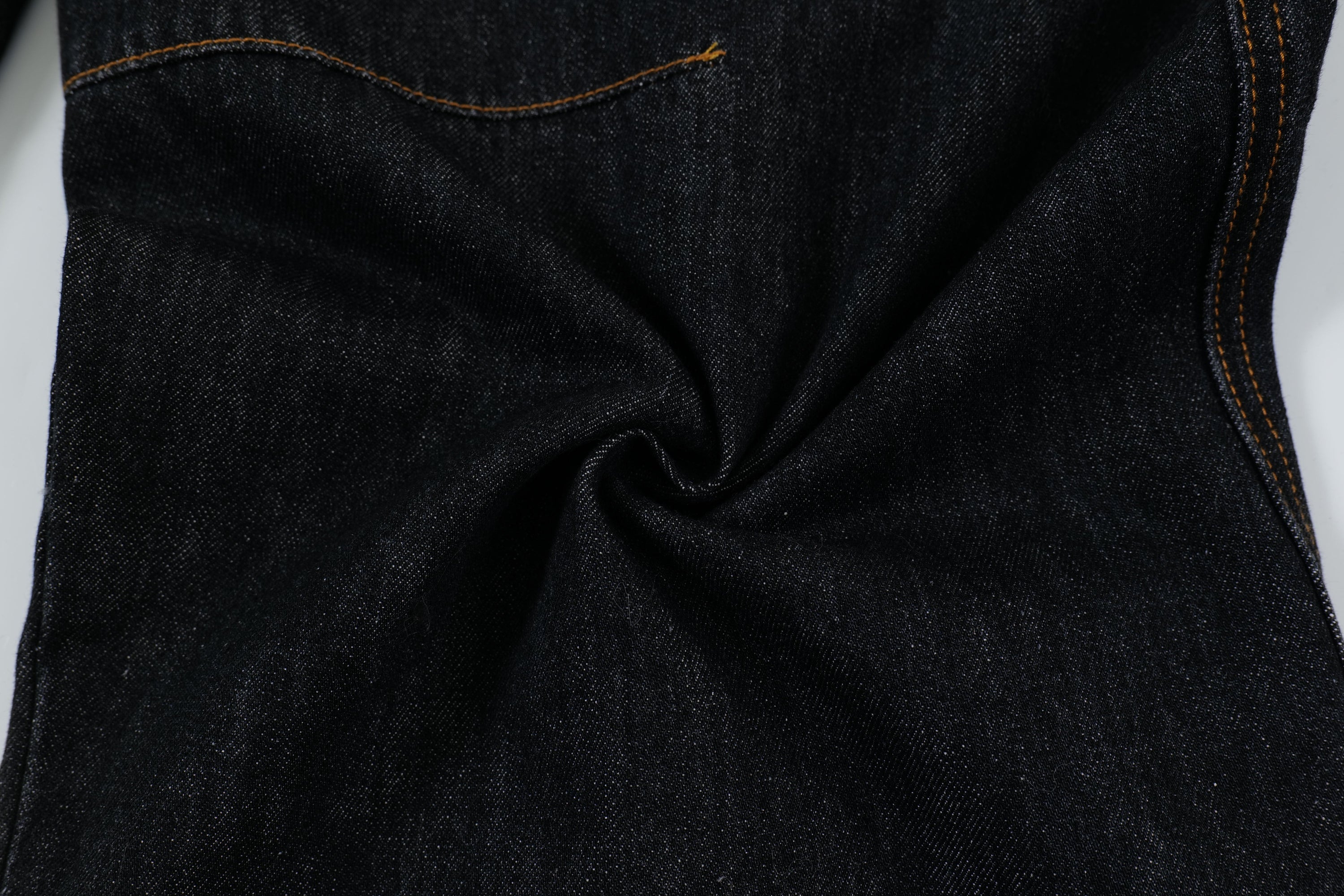 Curved Balloon-Leg Jeans | Dark Indigo Structured Denim