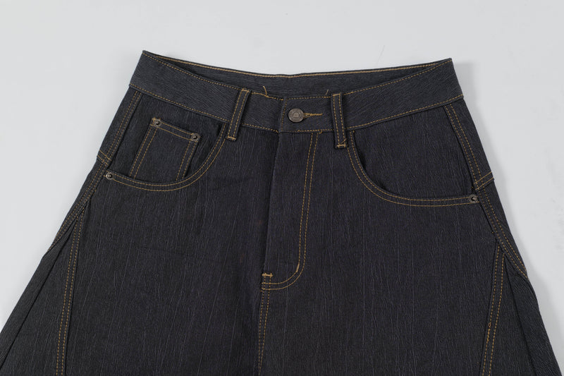 Omirad Curved Volume Wide-Leg Balloon Jeans | SEAKOFF