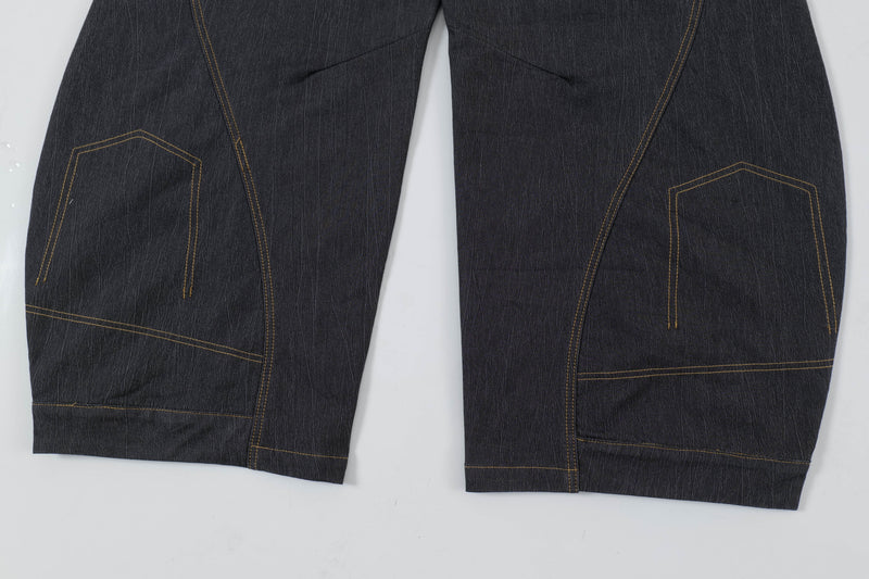 Omirad Curved Volume Wide-Leg Balloon Jeans | SEAKOFF