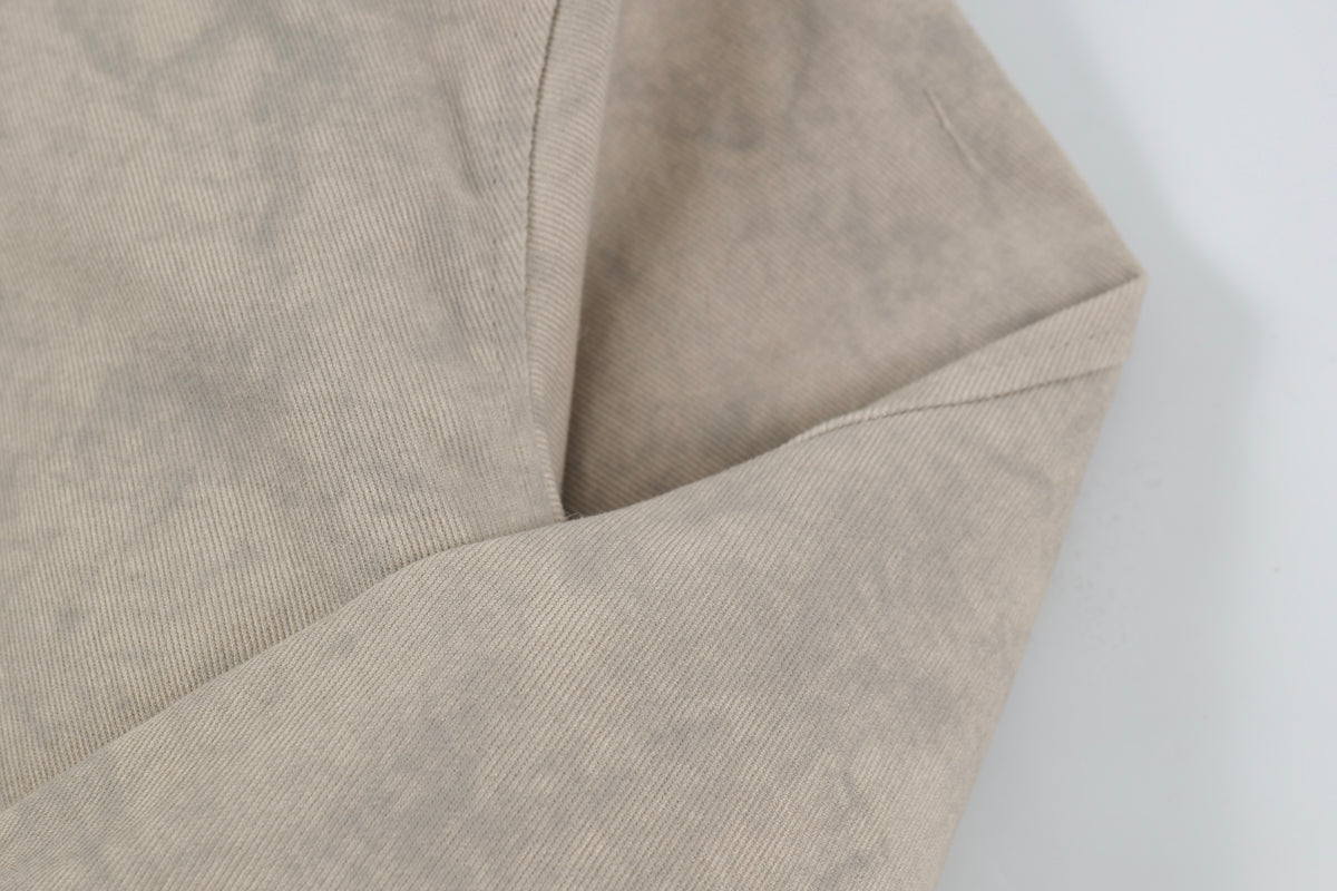 Faux-Shearling Lined Washed Hooded Bomber Jacket