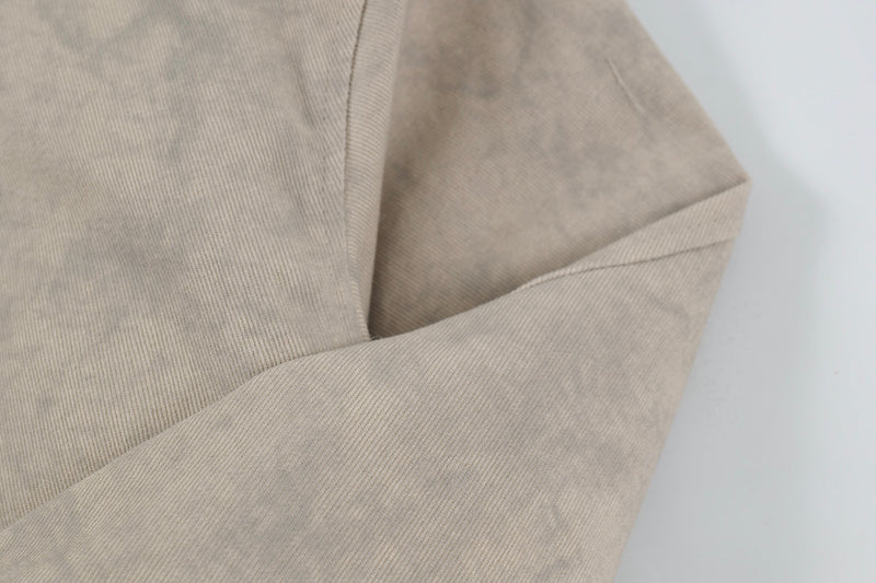 Faux-Shearling Lined Washed Hooded Bomber Jacket
