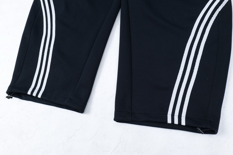 Curved Triple-Stripe Wide-Leg Track Pants | Streetwear