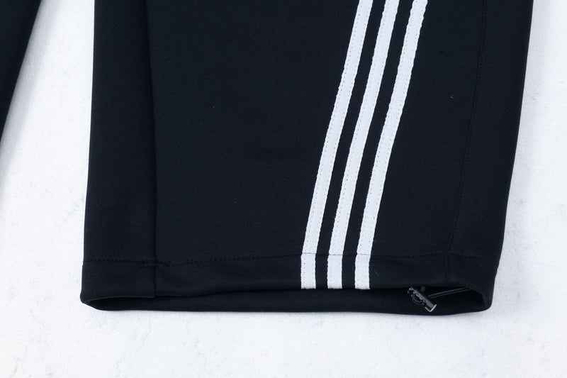 Curved Triple-Stripe Wide-Leg Track Pants | Streetwear
